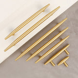 Modern Solid Brass Kitchen Cabinet Knobs and Handles