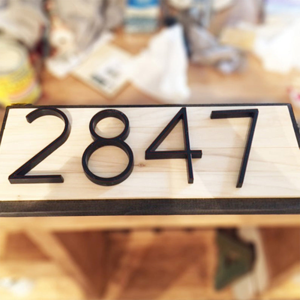 Modern Black Stainless Steel House Numbers