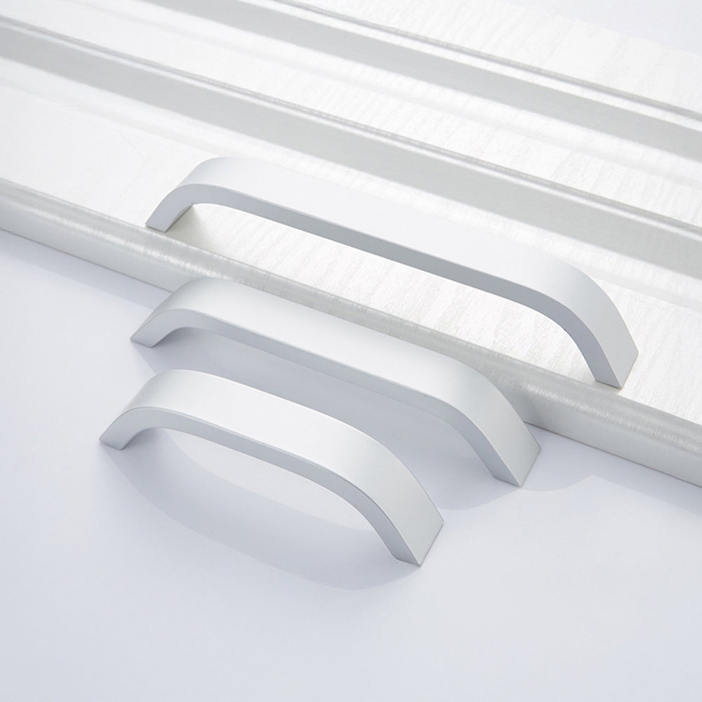 Sleek Curved Aluminum Alloy Cabinet Drawer Handles