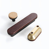 Removable Round Cabinet Wardrobe Door Wooden Handles