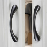 Simple Gold Modern Curved Cabinet Handles