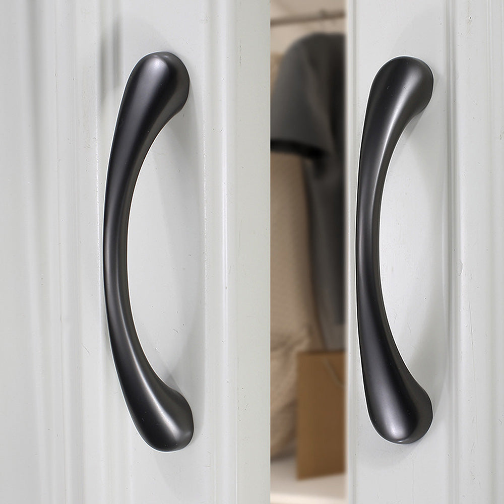 Simple Gold Modern Curved Cabinet Handles