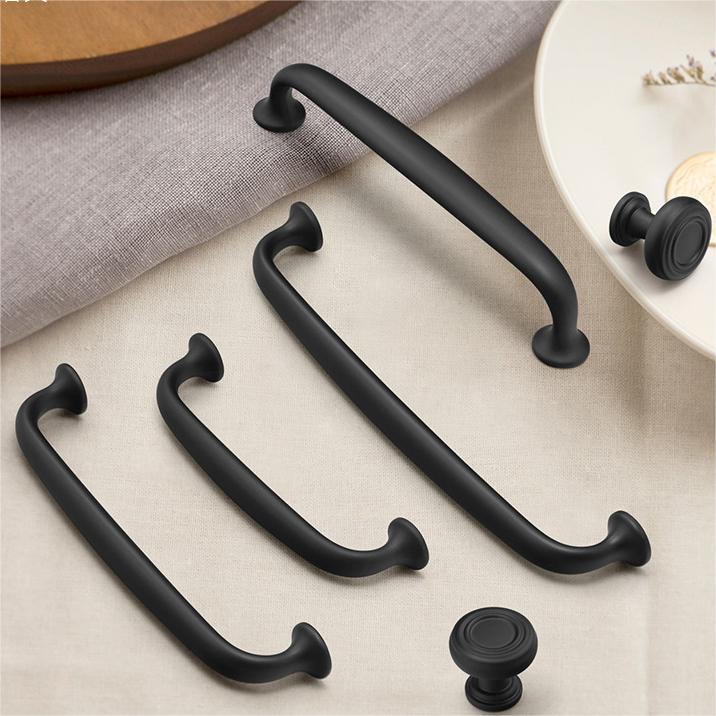 Gold Black Simple Classic Cabinet Handles