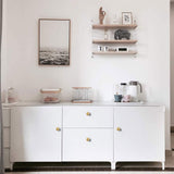 Gold Round Bathroom Cabinet Drawer Knobs