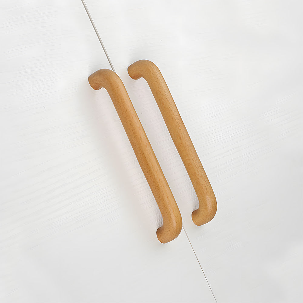 Nordic Solid Wood Cabinet Door Wardrobe Handle