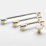 Simple Gold Solid Cabinet Handle Round Corner Pull