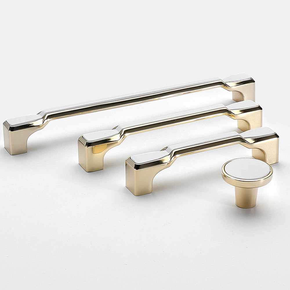 Simple Gold Solid Cabinet Handle Round Corner Pull