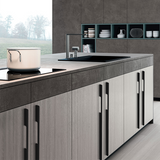 Black Aluminum Alloy Modern Slimline Unique Cabinet Pulls and Drawer Handles