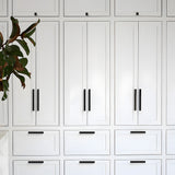 Matte Black Aluminum Alloy Kitchen Hardware Drawer Handles