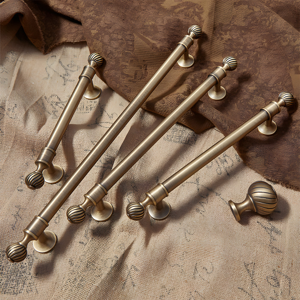 Antique Solid Brass Drawer Pulls Cabinet Handles