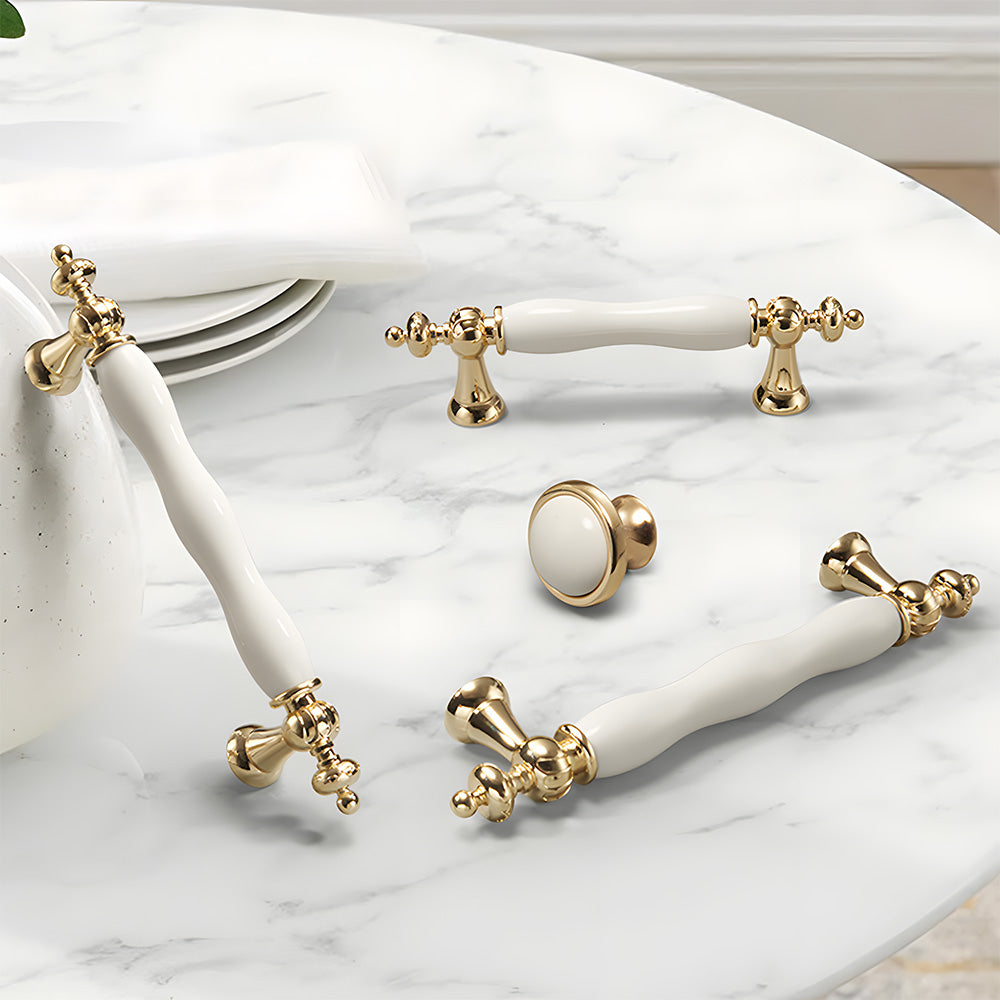 Luxury Elegant Ceramic Cabinet Drawer Pulls