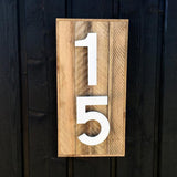 6 Inch Modern Stainless Steel Silver House Numbers