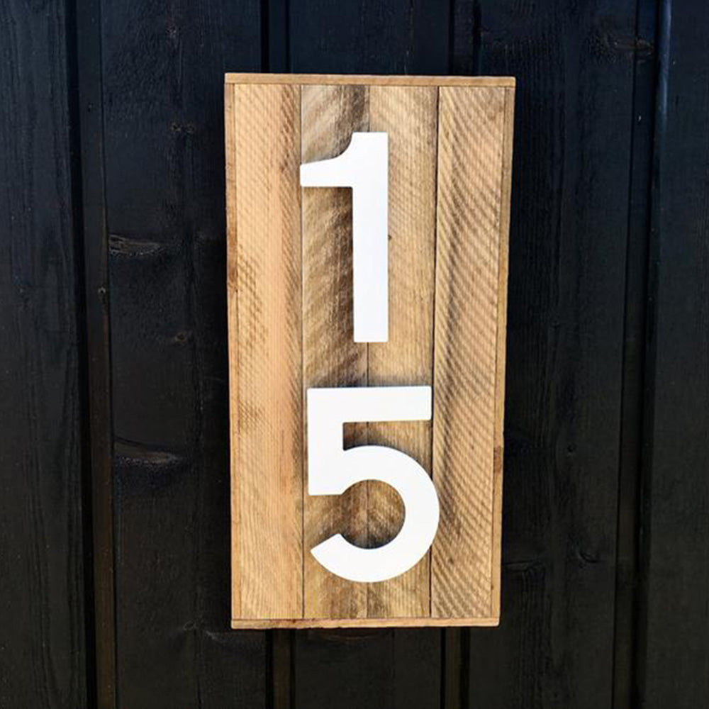 6 Inch Modern Stainless Steel Silver House Numbers