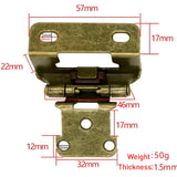 Straight Arm Self-Closing Spring Cabinet Door Hinge