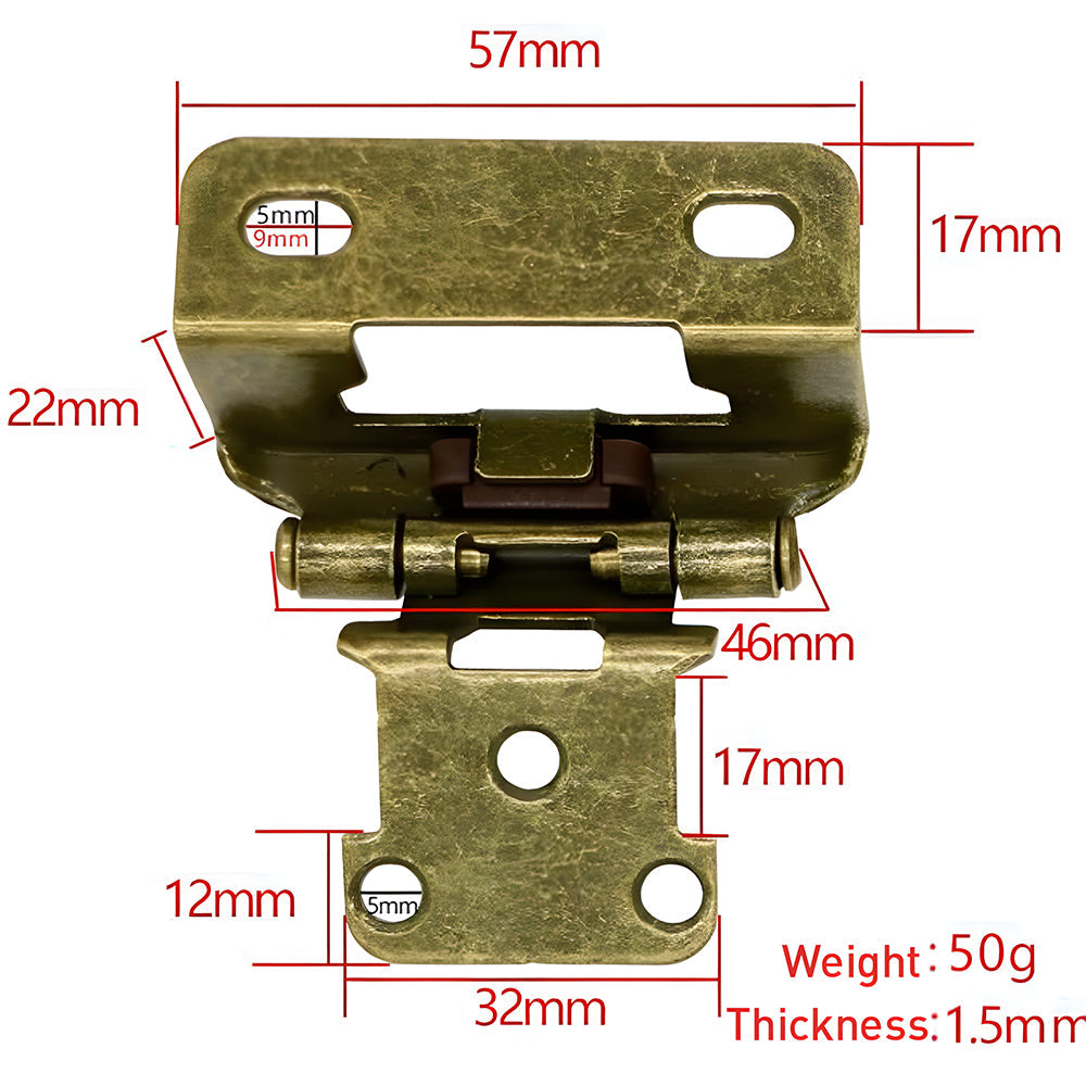 Straight Arm Self-Closing Spring Cabinet Door Hinge