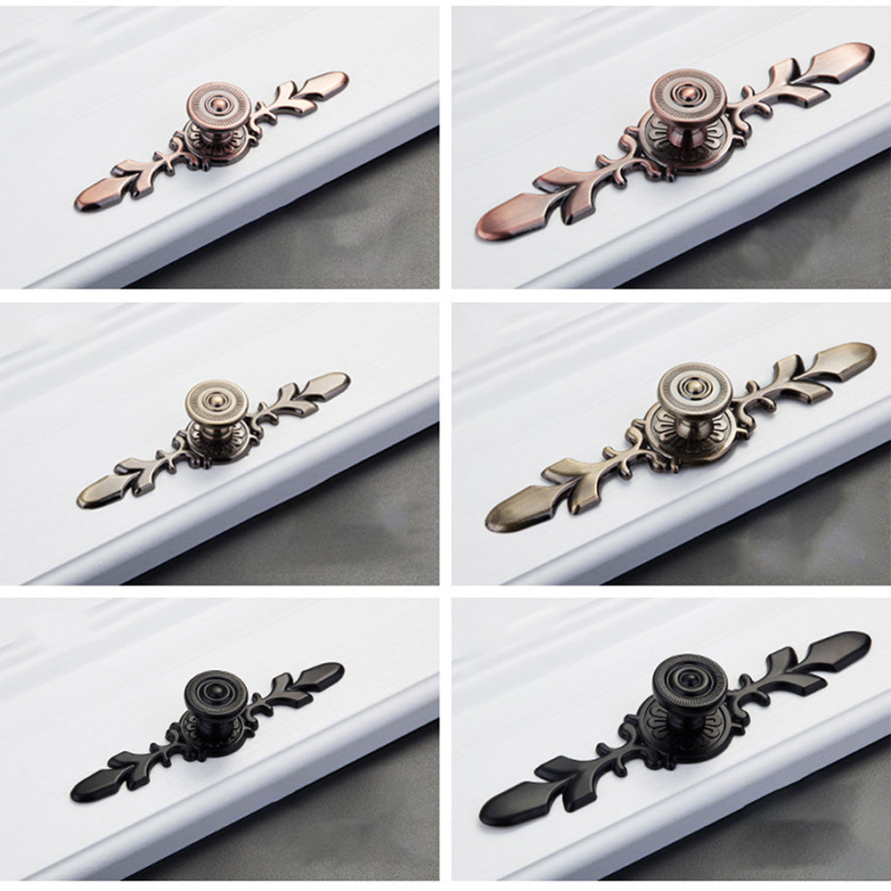 Drawer Pulls Handles Cabinet Door Handle With Plate Flower