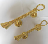 Zinc Alloy Golden Brushed Brass Barn Pulls And Door Handle