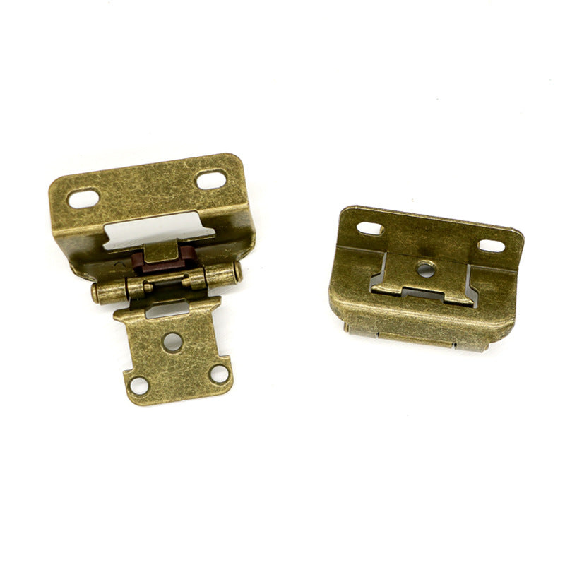 1/2” Overlay Partial Self Closing Kitchen Cabinet Hinges Spring Iron Hinge