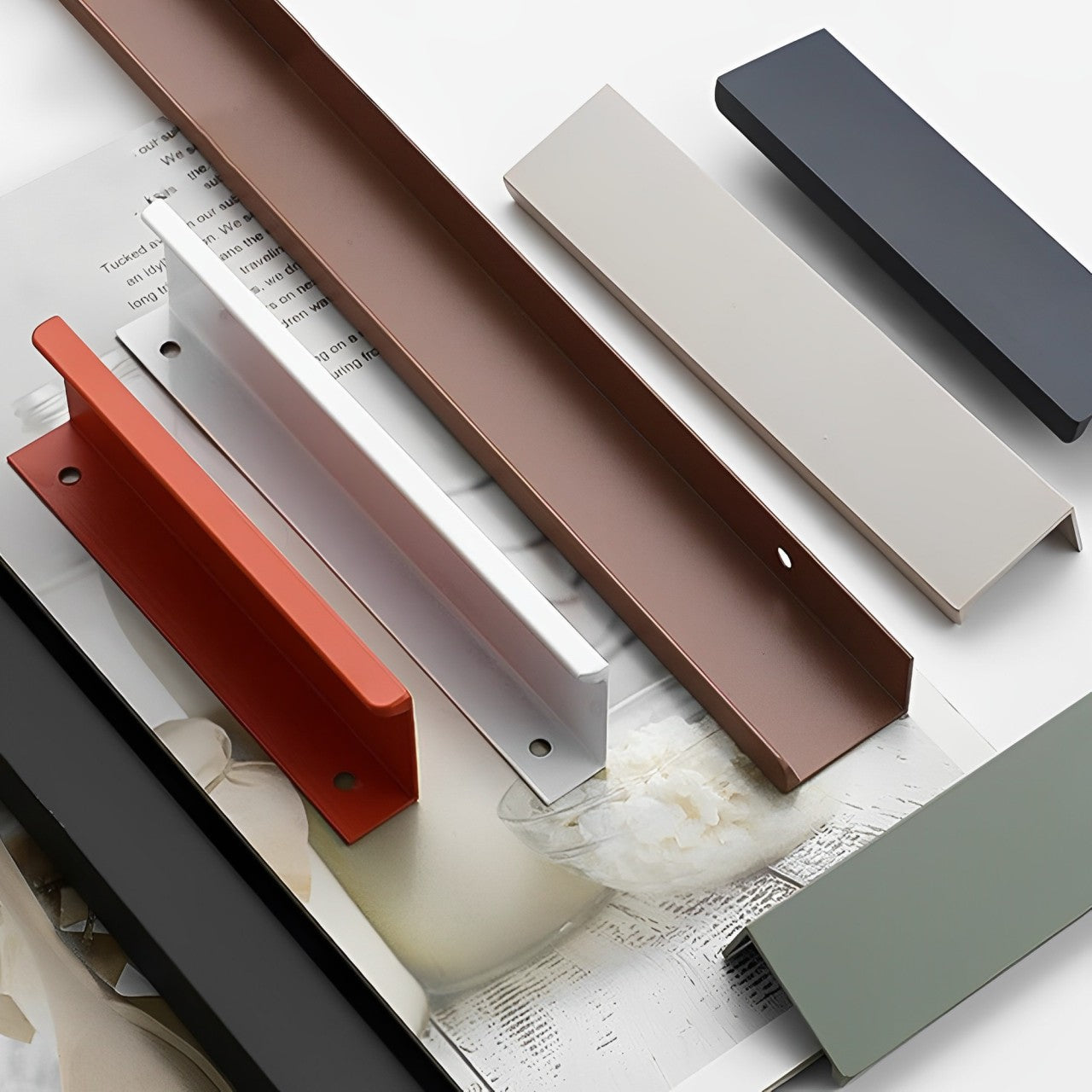 Modern Minimalist Morandi Edge Cabinet Handle