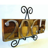4 Inch Modern Zinc Alloy Silver House Number Signs