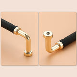 Full Grain Leather Brass Cabinet Wardrobe Pull And Knobs