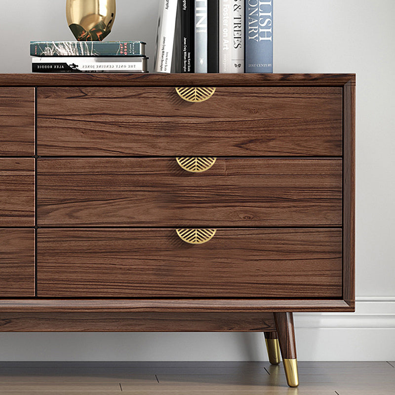 Gold Leaf Brass Cabinet Wardrobe Pulls Drawer Knobs