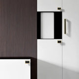 Luxury Zinc Alloy Black Gold Cabinet Handles