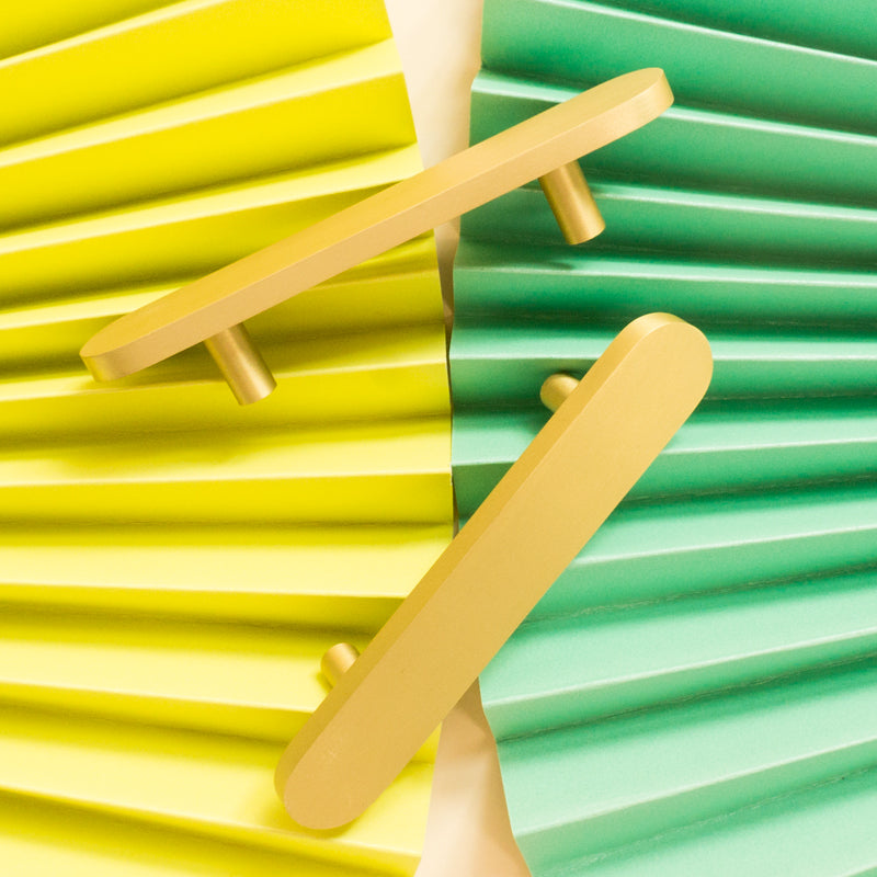 Brushed Brass Modern Gold Kitchen Door Pulls