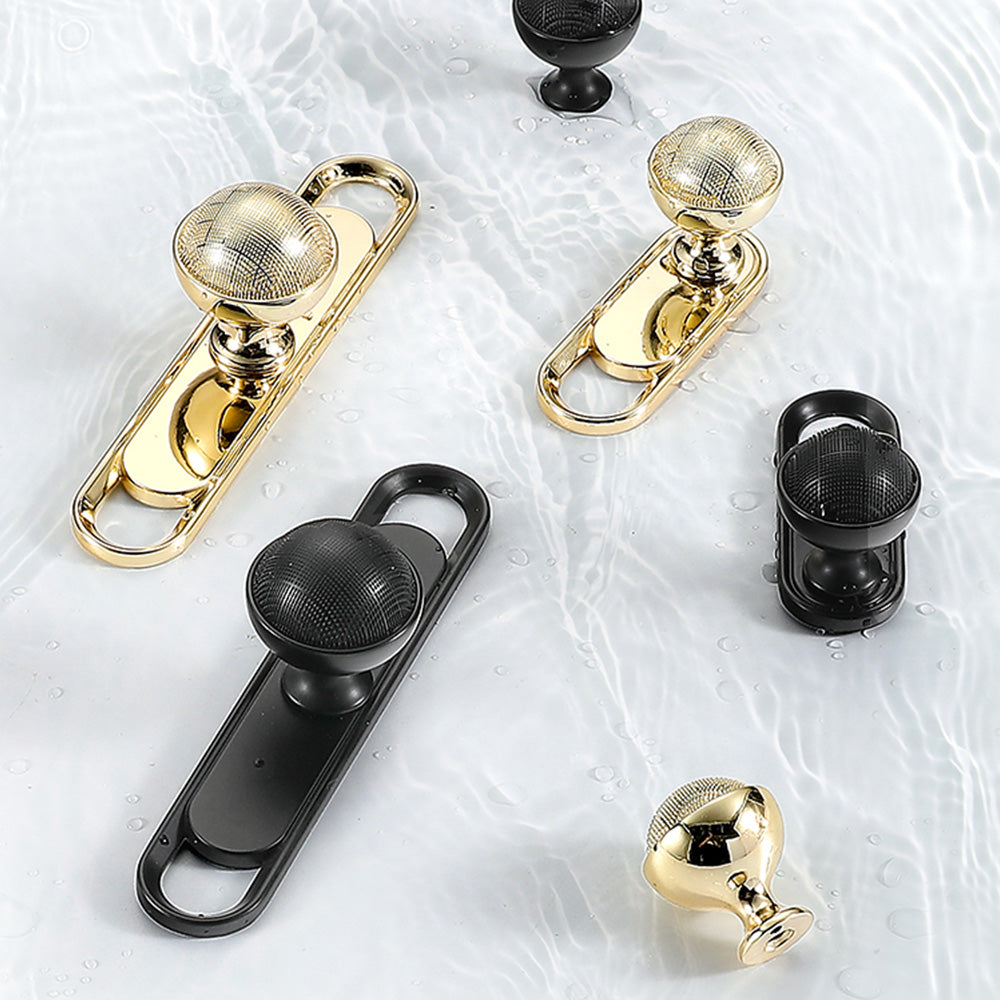 Gold Black Wardrobe Closet Handles and Knobs