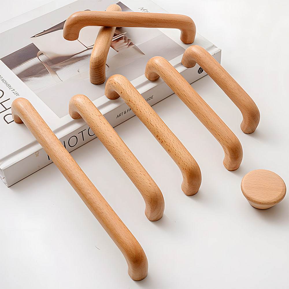 Nordic Solid Wood Cabinet Door Wardrobe Handle