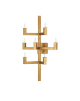 linear brass candle wall sconce