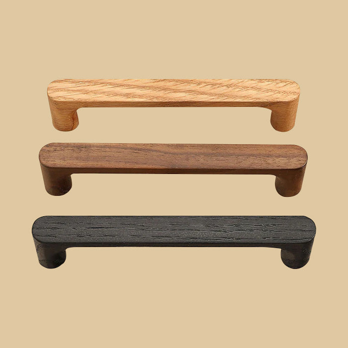 Wooden Furniture Handle Natural Walnut Kitchen Cabinet Handles