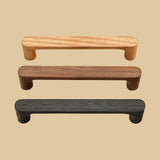 Wooden Furniture Handle Natural Walnut Kitchen Cabinet Handles