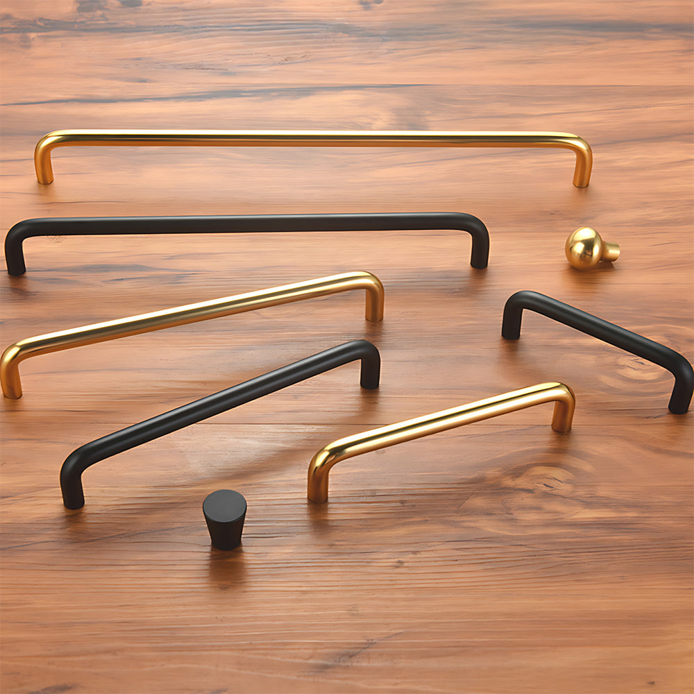 Simple Aluminum Alloy Rounded Arc Cabinet Handle