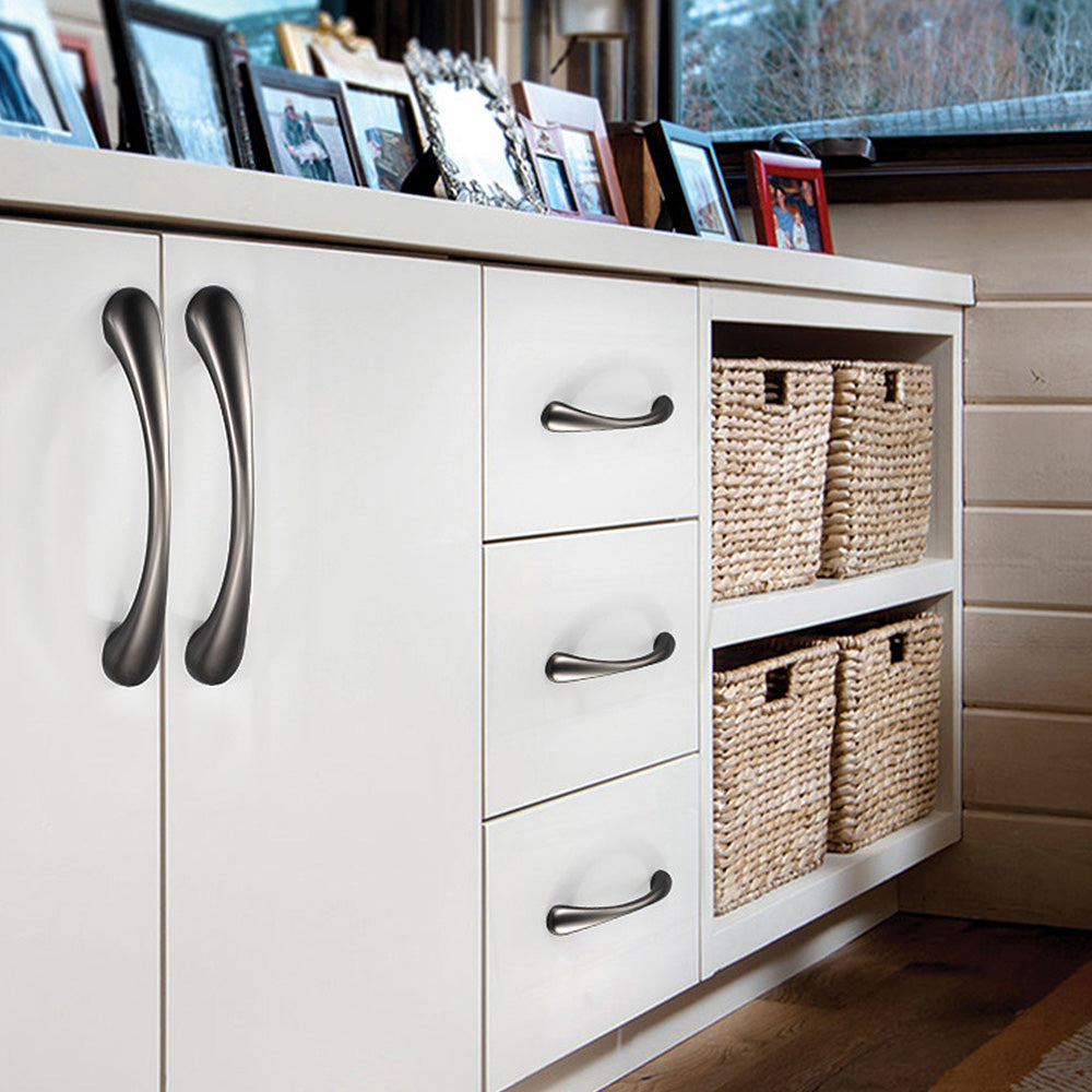 Simple Gold Modern Curved Cabinet Handles