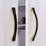 Luxury Zinc Alloy Black Gold Cabinet Handles