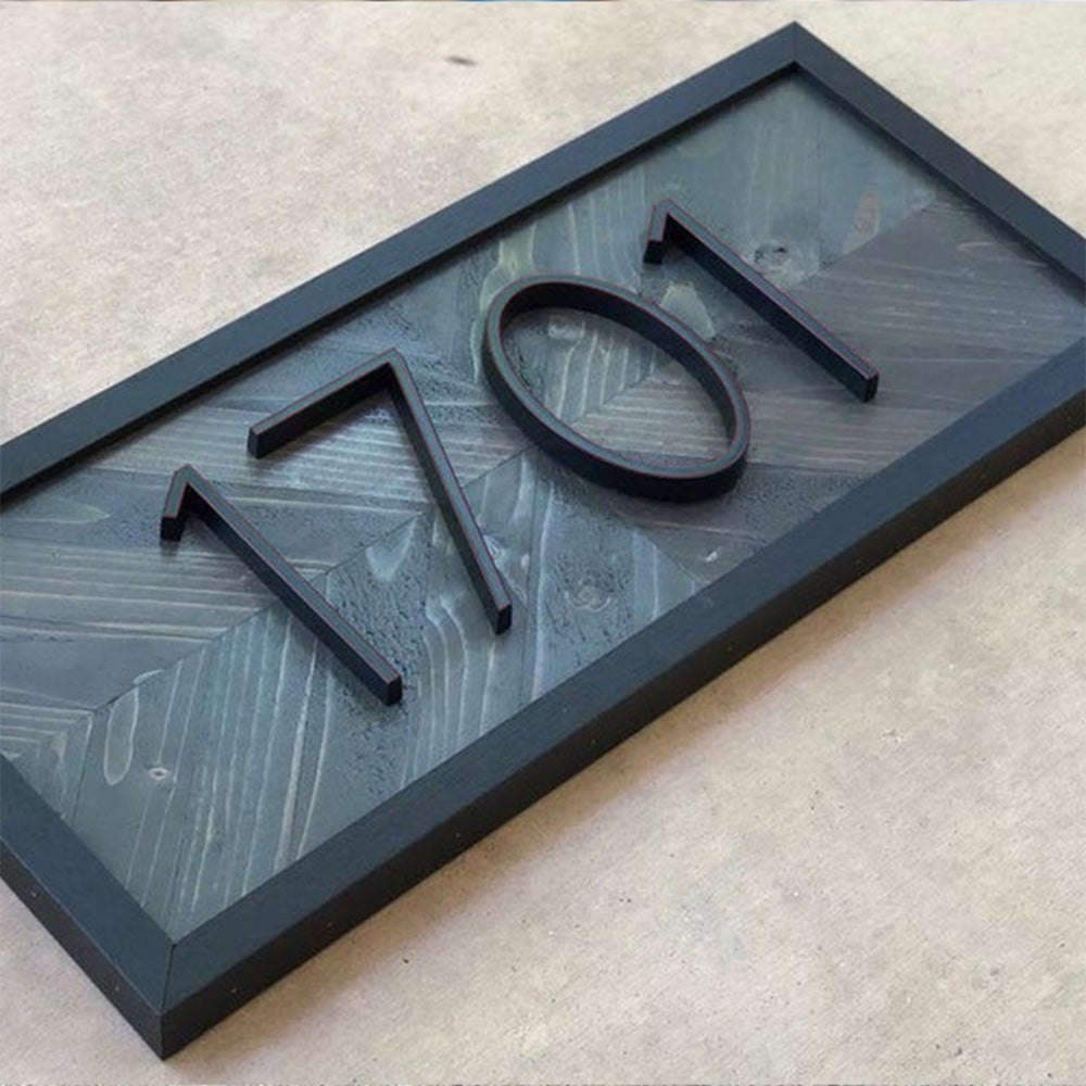 Modern Black Stainless Steel House Numbers