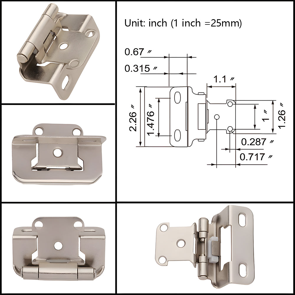 1.5 Inch Self-Closing Semi Wrap Door Hinge