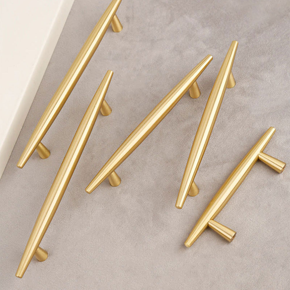 Modern Solid Brass Kitchen Cabinet Knobs and Handles