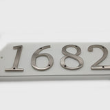 4 Inch Modern Zinc Alloy Silver House Number Signs