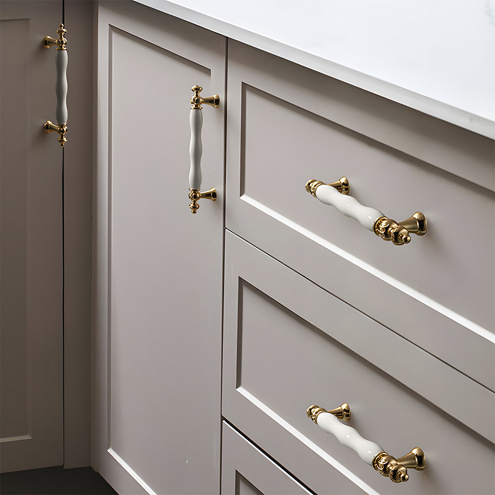 Luxury Elegant Ceramic Cabinet Drawer Pulls