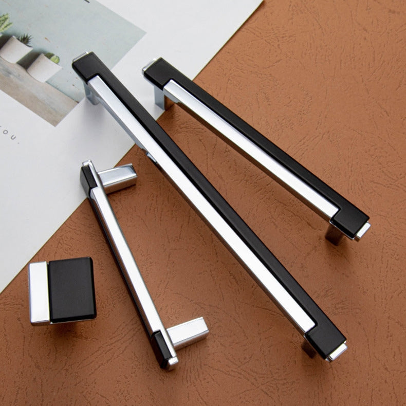 Zinc Alloy Modern Gold Black Chrome Kitchen Handles