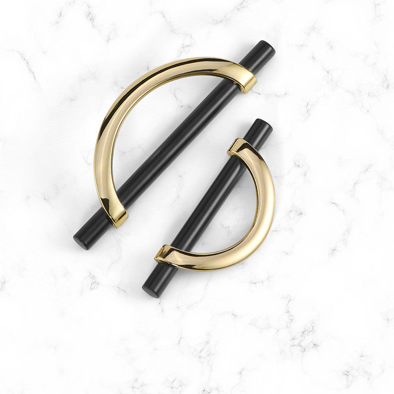 Black & Gold Luxury Modern Minimalist Cabinet Handles