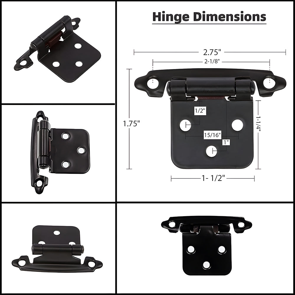 1.5 Inch Half Cover American Spring Self-Closing Door Hinge
