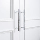 Glittery Silver Hammered Cabinet Bar Handle
