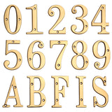 4 Inch Modern Floating Gold Brass House Numbers