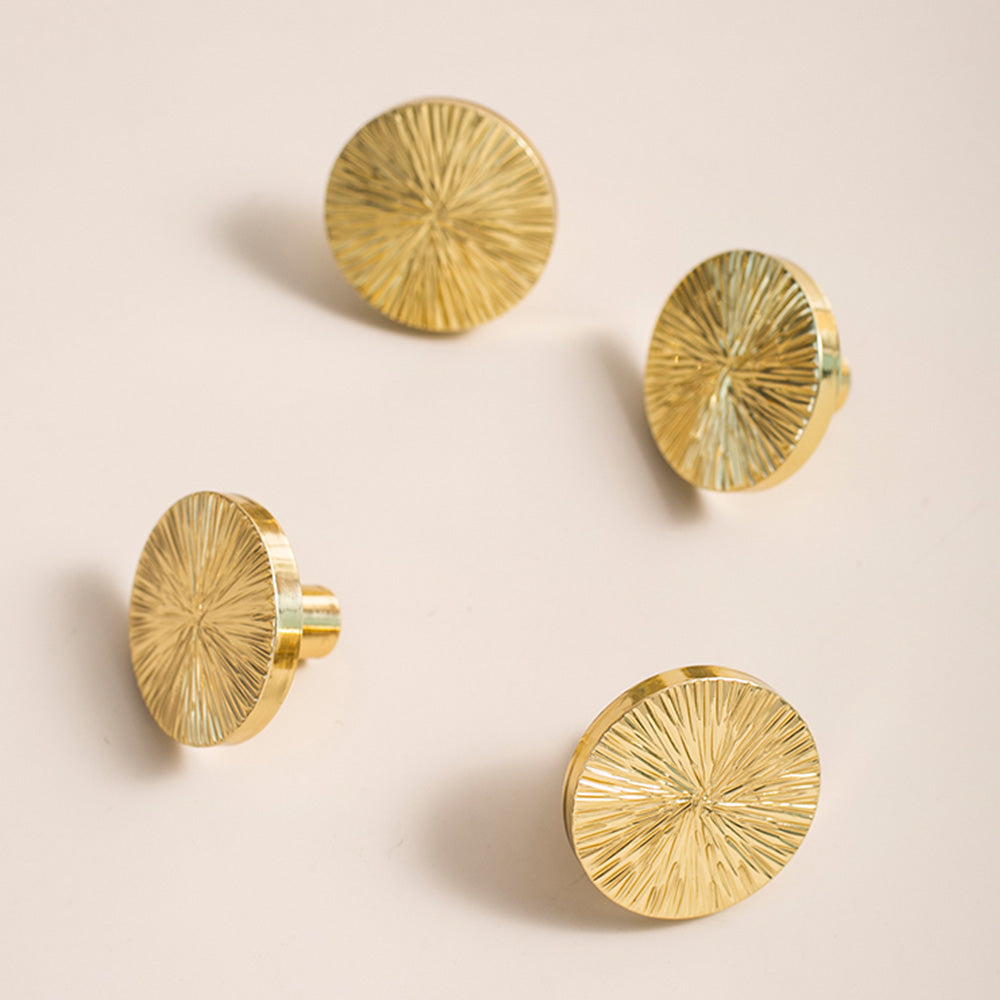 Solid Brass Texture Knob Cabinet Pulls Knobs