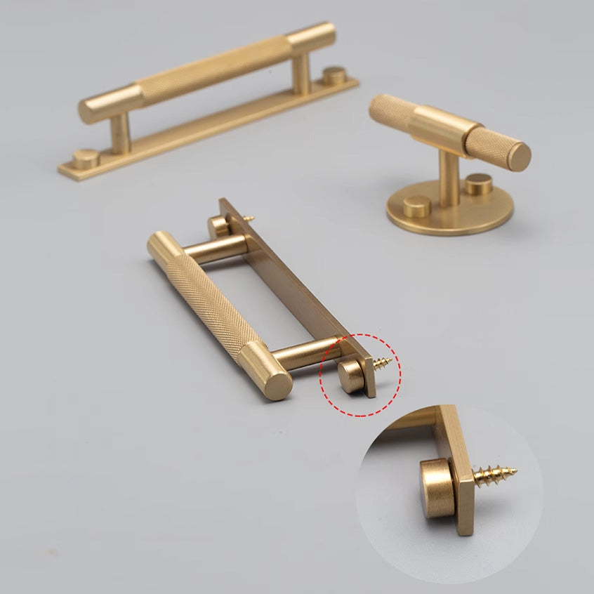 Modern Gold Brass Cabinet BackplateHandles