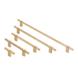 Simple Brass Cabinet Door Handle Black Gold Long Pull