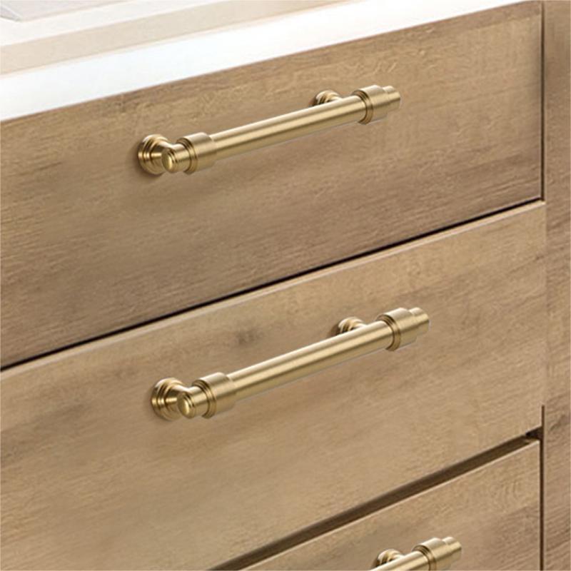Gold Modern Brass Kitchen T-Bar Cabinet Drawer Pulls